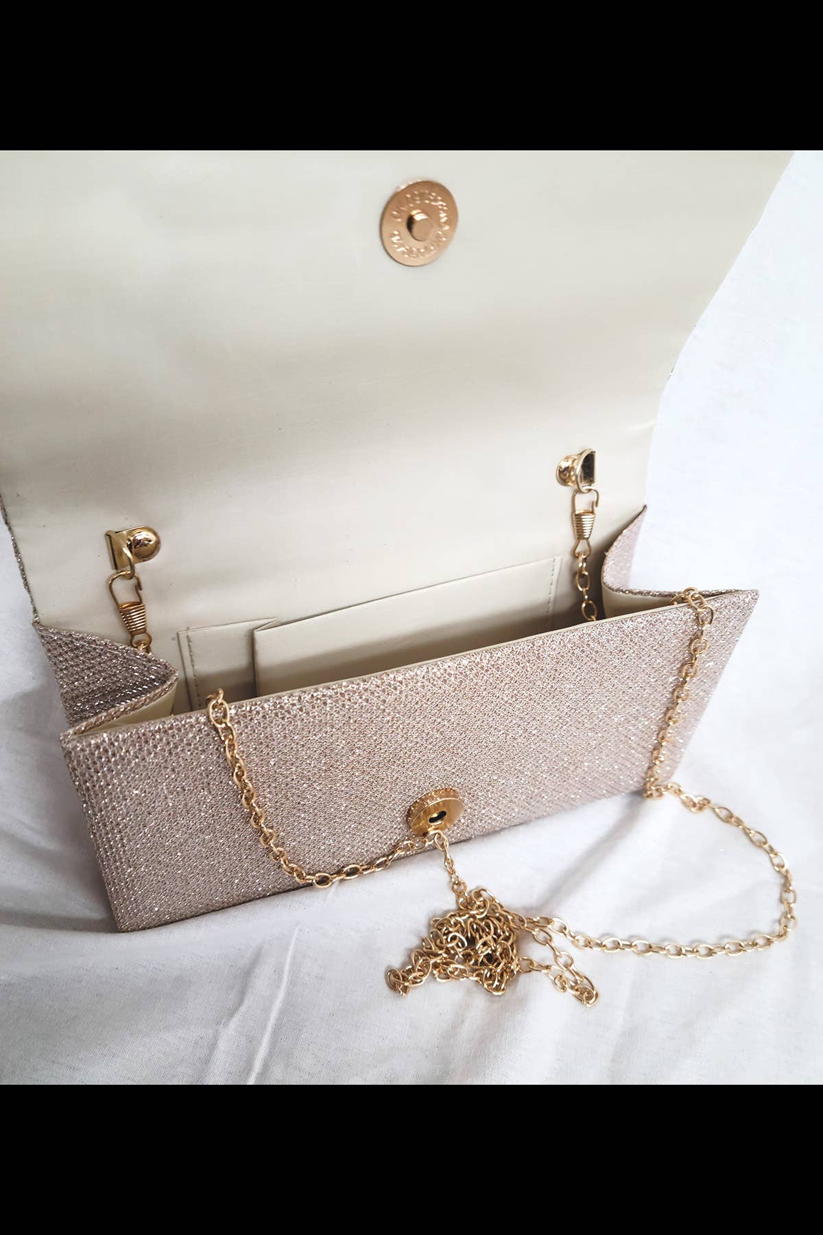 Chicas - Wholesale Clutch Bag - Women's - Sparkling evening bag with adjustable chain FB726829