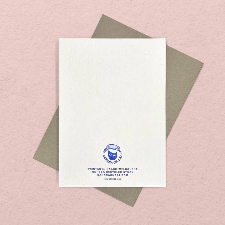 Banana on Cat - Wholesale Everyday greeting card - Sick Sick Sick greeting card2