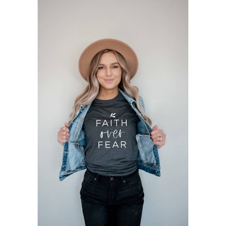 Faith Over Fear Graphic Tee for wholesale by Bella Me