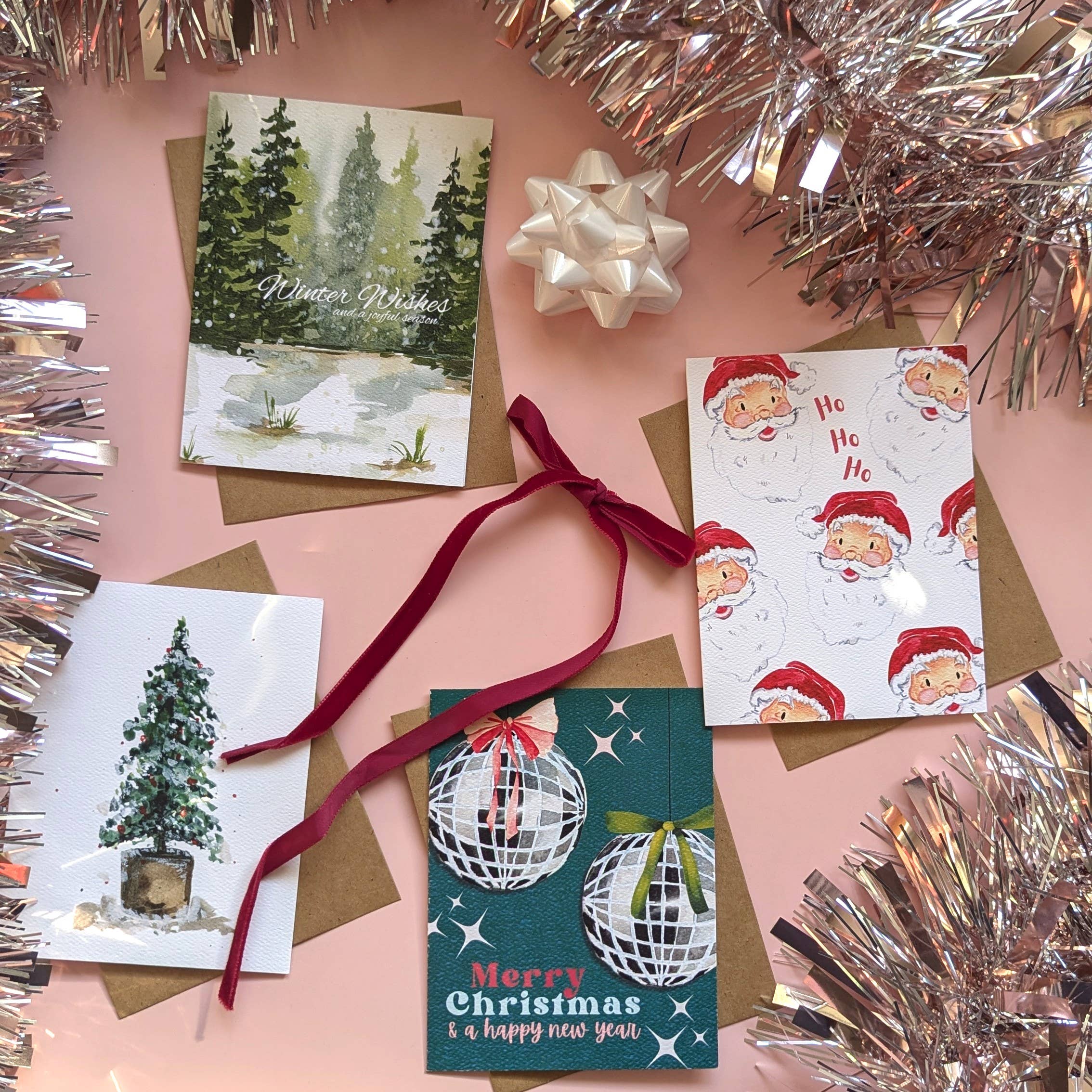 Amy Rae Maker – postal de época festiva por atacado – Desejos de Inverno Festivo1