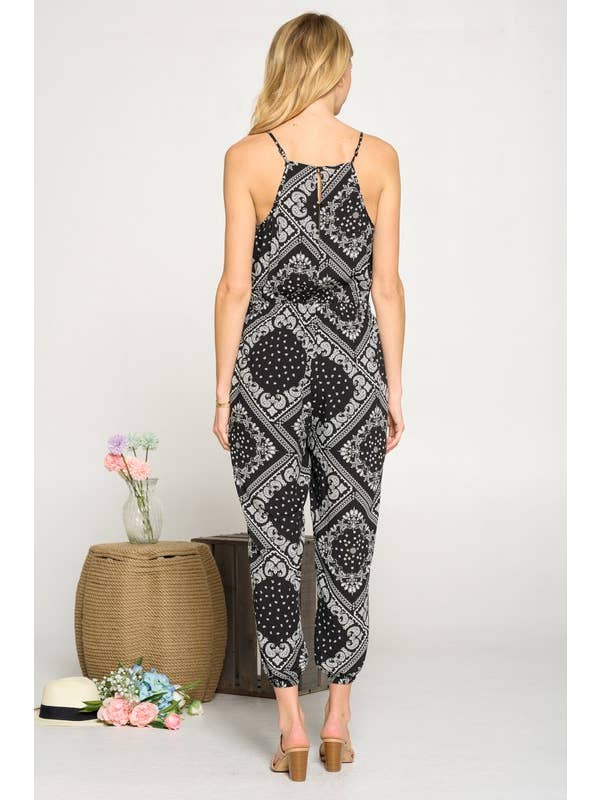 Schwarz Bandara-Overall mit Kordelzug - 26484R für den Großhandel auf Faire1