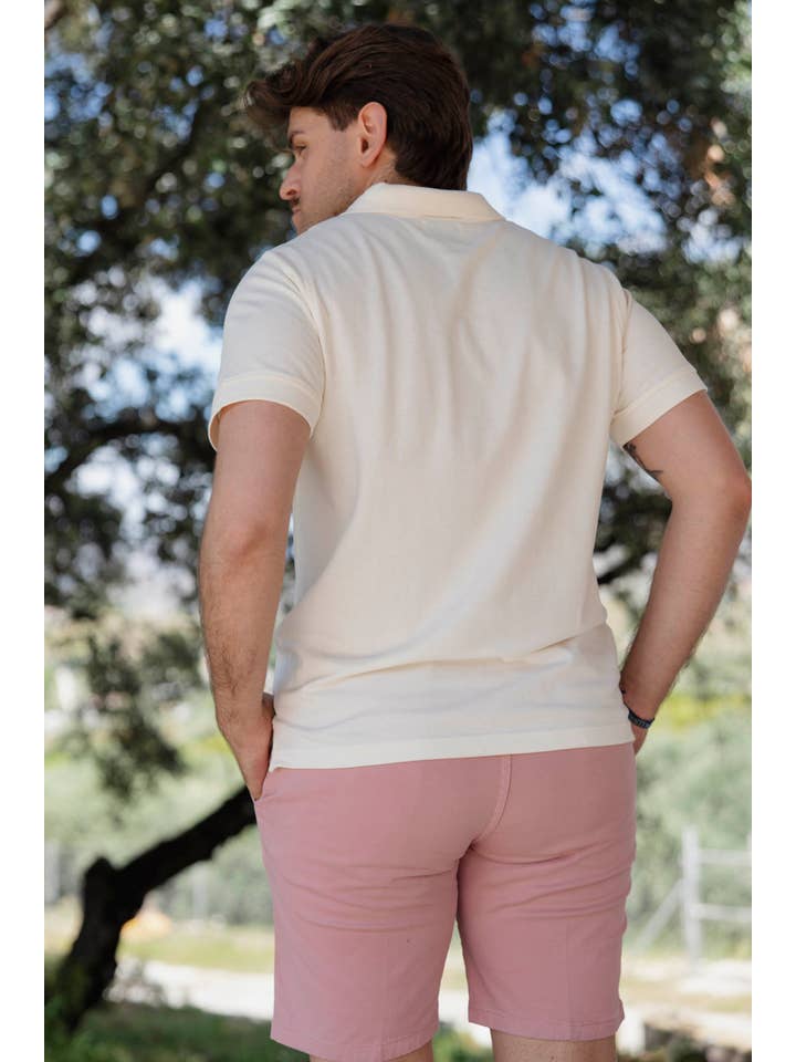 Custi Mikelo - Wholesale Polo - Men's - Basic Cream Polo