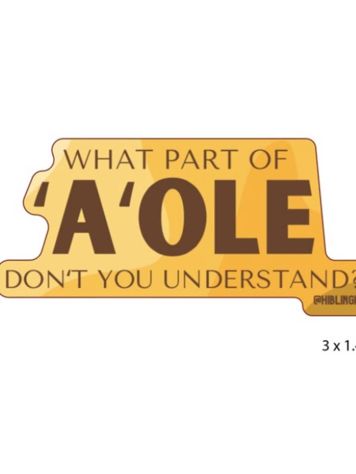 Autocollant en vinyle « Aole » pour la vente par Soul Valid Hawaiʻi