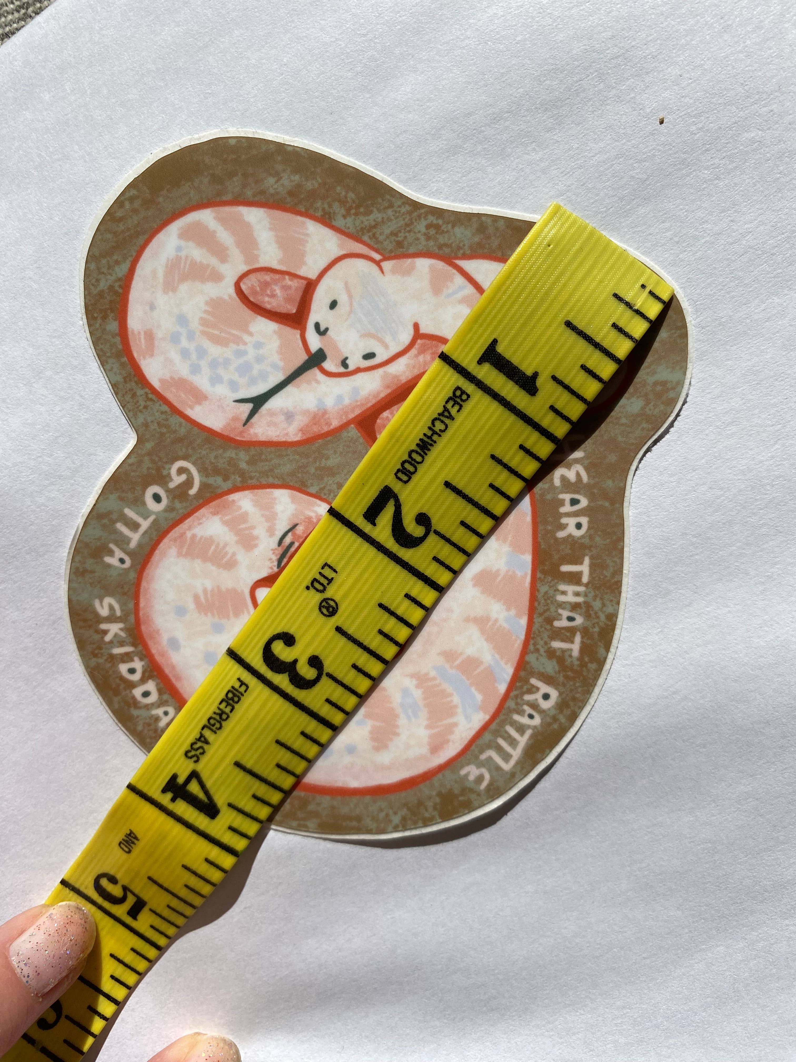 June Jewell Designs - Wholesale Sticker - 3” Rattlesnake Vinyl Sticker1