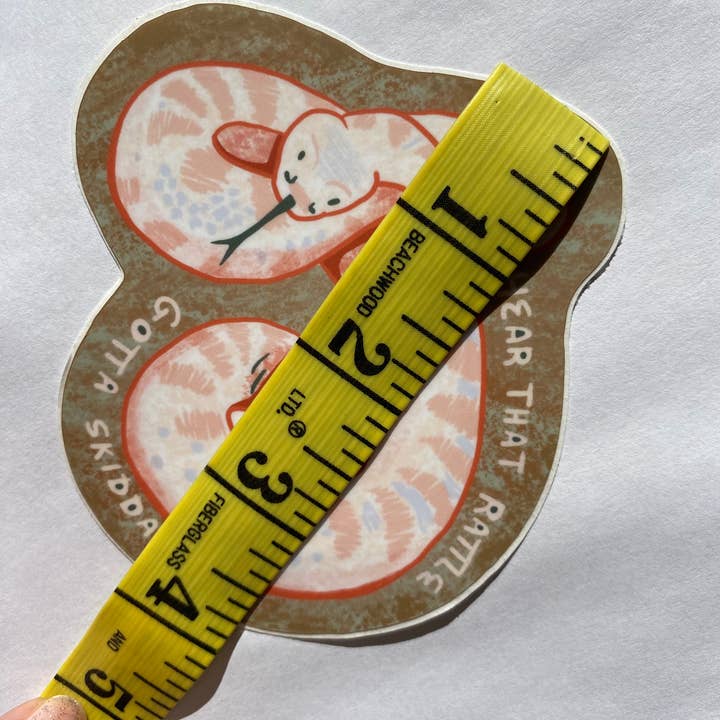 June Jewell Designs - Wholesale Sticker - 3” Rattlesnake Vinyl Sticker1