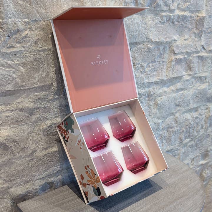 Byrdeen - Wholesale Wine Glass - Chrysanthemum Stemless Glass Set3