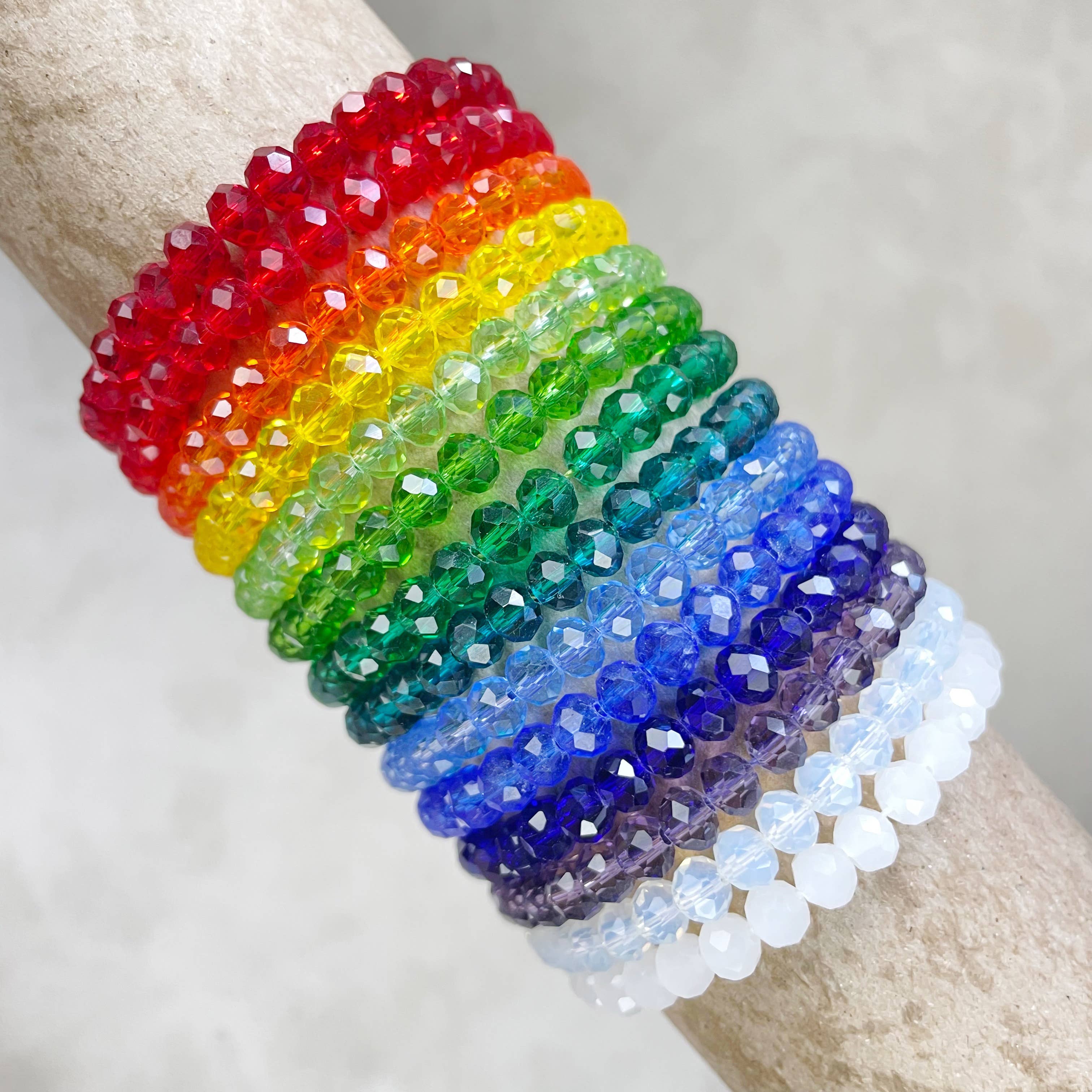 Ewelina Pas Jewelry - Wholesale Beaded Bracelet - Gloria// Translucent Mint Crystal Beaded Bracelet6