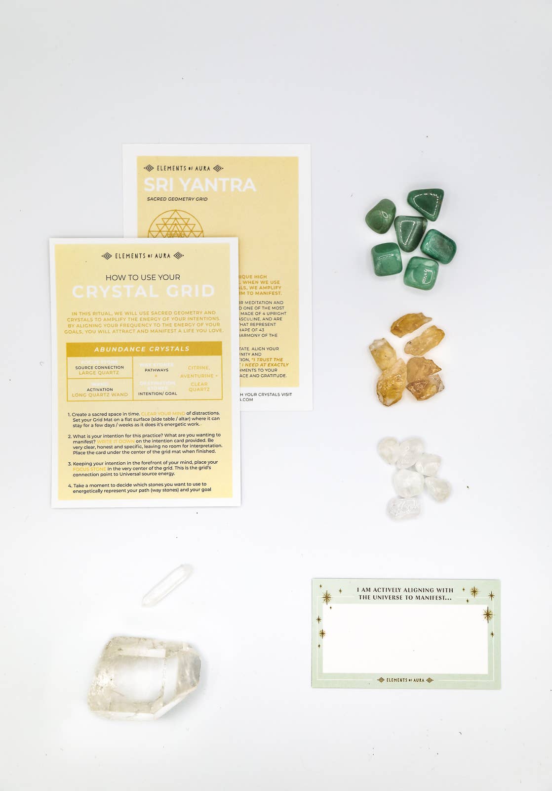 Elements of Aura - Wholesale Spiritual Stone/Crystal - Abundance Crystal Grid - A Manifesting Starter Kit2