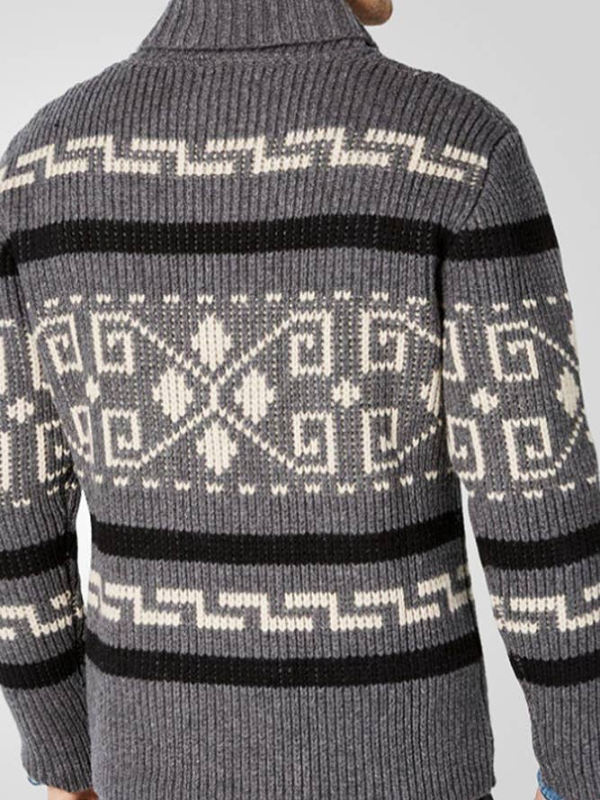 UNISHE – wholesale Cardigan – Men's – Men's Jacquard Knitting Cardigan ZK22406