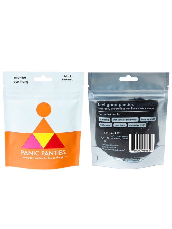 Panic Panties - Wholesale Underwear - Women's - Mid-Rise Lace Thong - Panic Panties Originals1