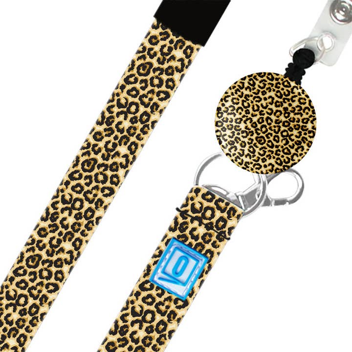 LUXE Lanyard Leopard for wholesale by OUTSIDE THE BOX, LLC
