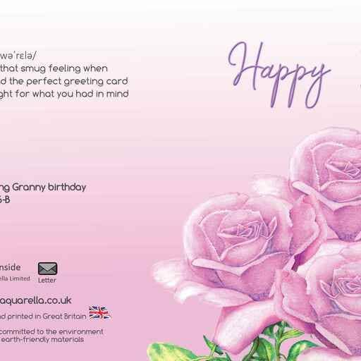 Zaquarella - Venta al por mayor Tarjetas de cumpleaños - Tarjeta de felicitación de cumpleaños - Happy Birthday - Lilac Roses1