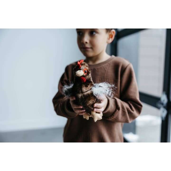 The Petting Zoo - Wholesale Stuffed/Plush Toy - Kids & Baby - 9" (20cm) Wild Onez Chicken Brown7