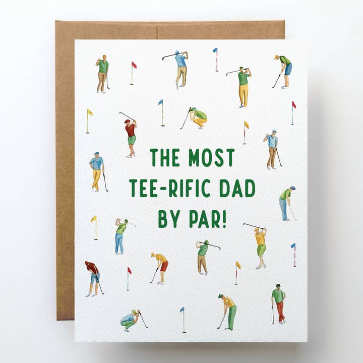 Tarjeta del Día del Padre para Papá Golfista | Tarjeta Divertida de Golf para Papá para venta al por mayor de Watercolor Wednesday
