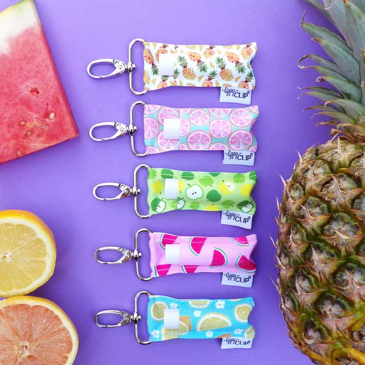 LippyClip Lip Balm Holder - Wholesale Keychain - Unisex - Lemons LippyClip® Lip Balm Holder for Chapstick