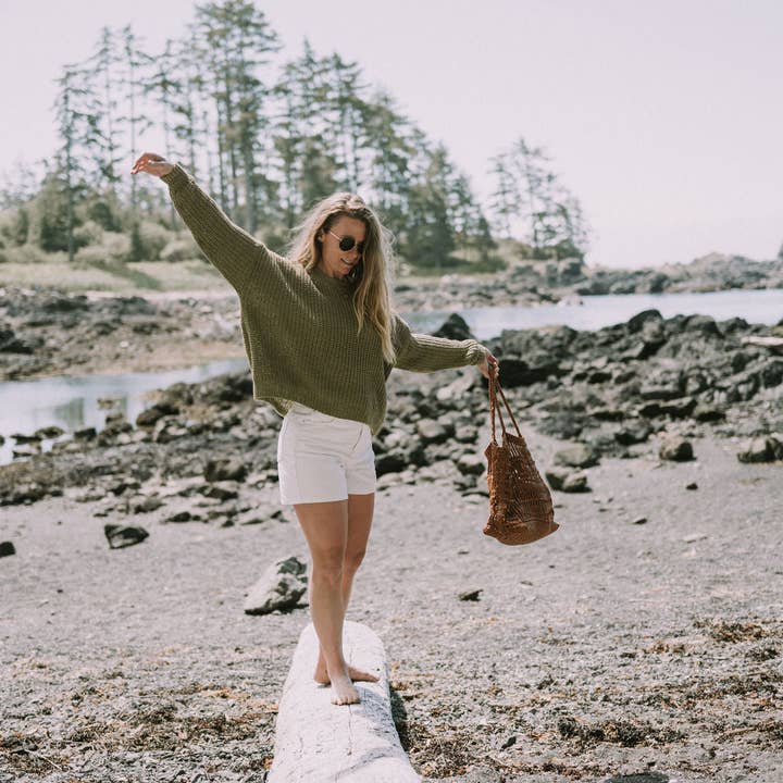 Happy French Gang – wholesale Beach bag – Luni Leather Woven Tan Bag14