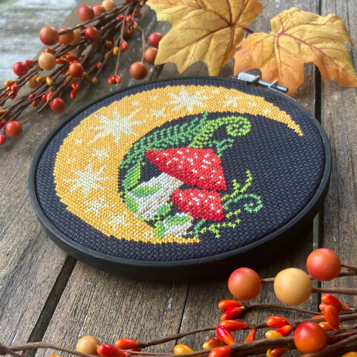 Love Poppet - Wholesale Embroidery/Cross Stitch Supplies - Woodland Moon - Cross Stitch Kit