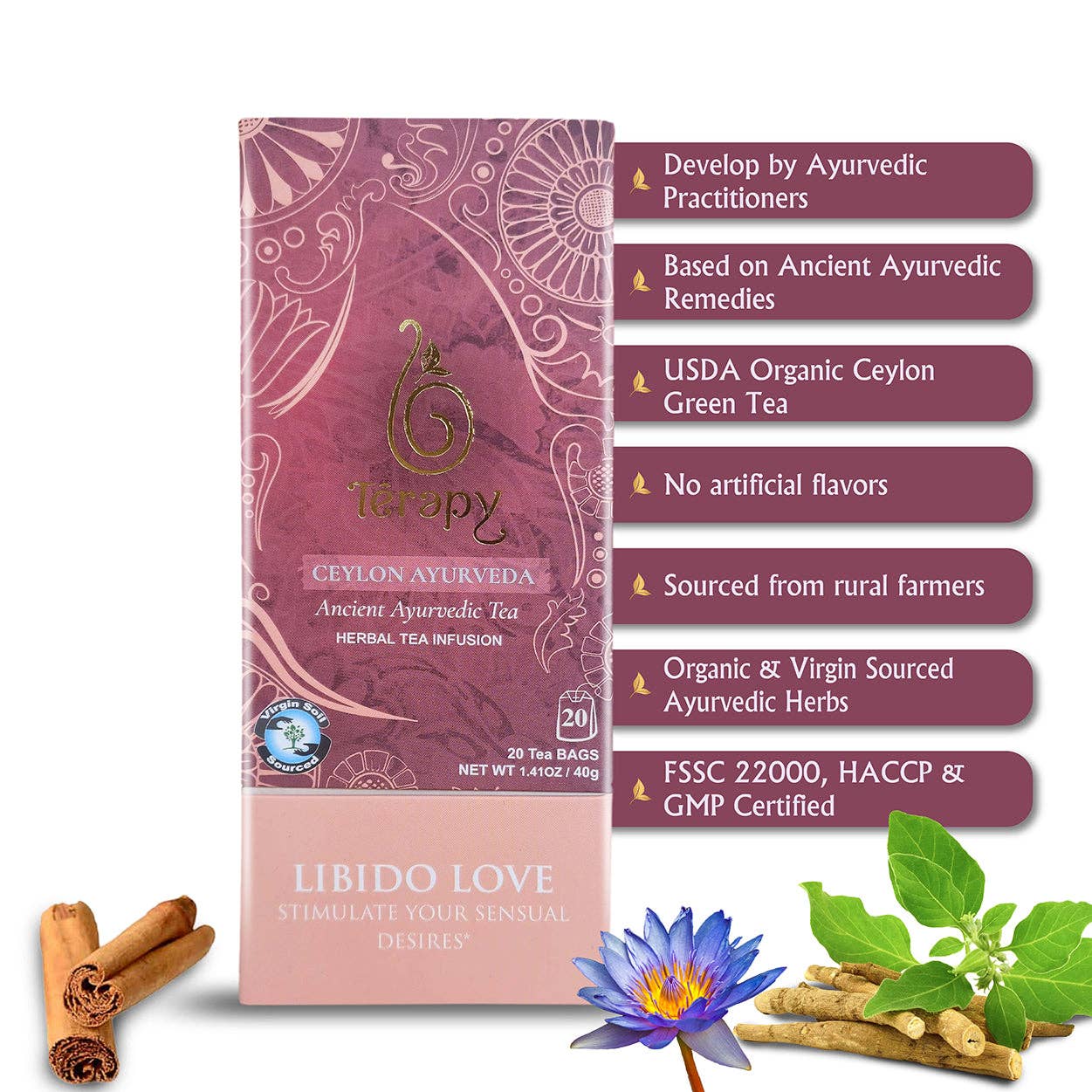 Terapy Ceylon Tea - Wholesale Health/Detox Tea - Libido Love Ayurveda Tea4