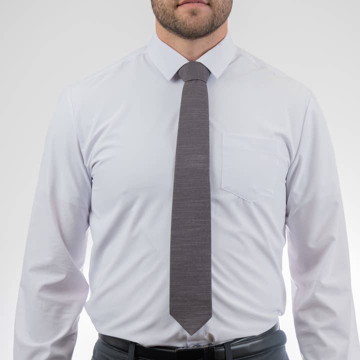 Bombora Ties - Wholesale Necktie - Men's - Solid Solids (gray)3