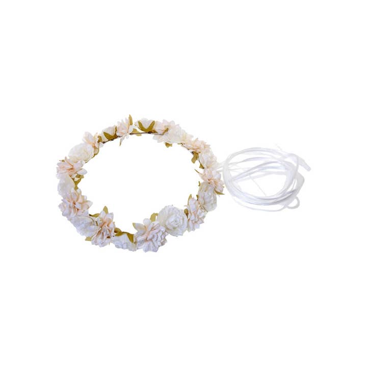Flormoda - Venta al por mayor Sombreros/coronas de fiesta - Corona Flores Marfil Sandra