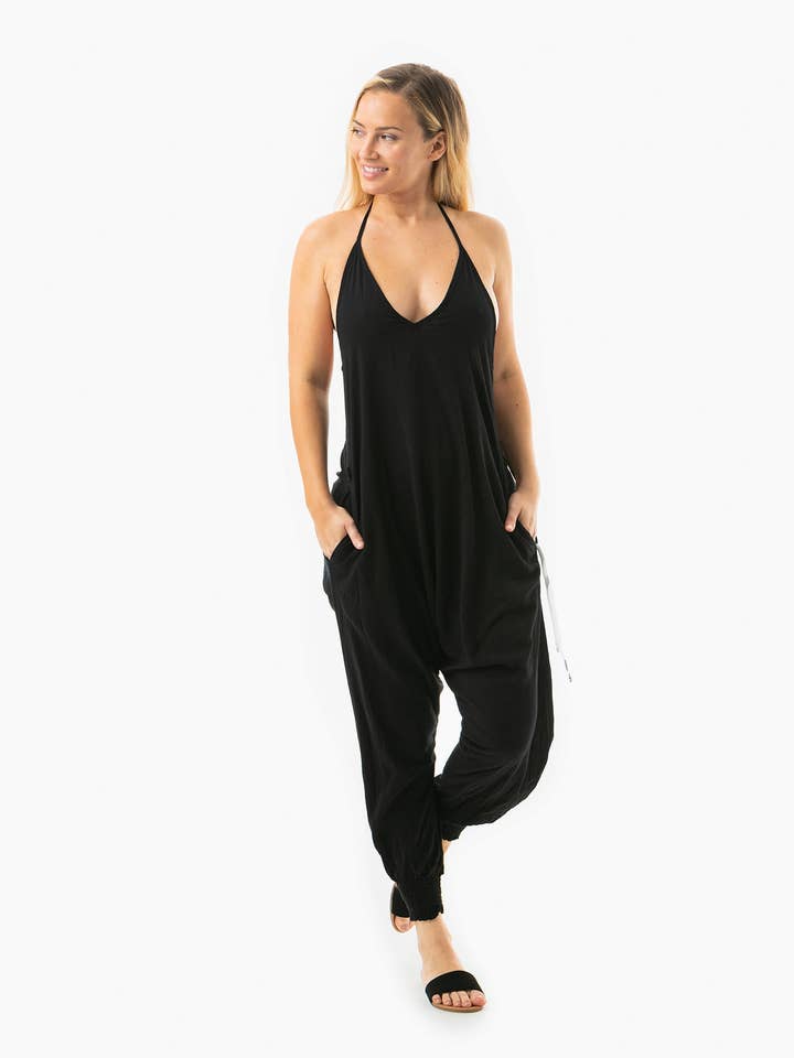 Solid Harem Jumpsuit for engroshandel hos Buddha Pants