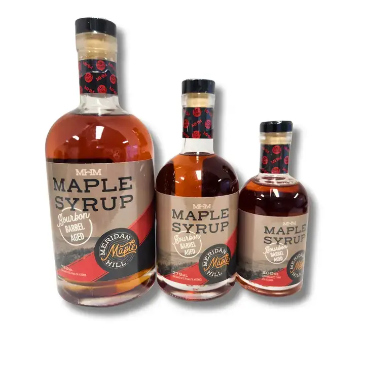 Meridan Hill Maple Farm - Wholesale Maple Syrup - Organic NH Bourbon Barrel Aged Maple Syrup (500ml)4