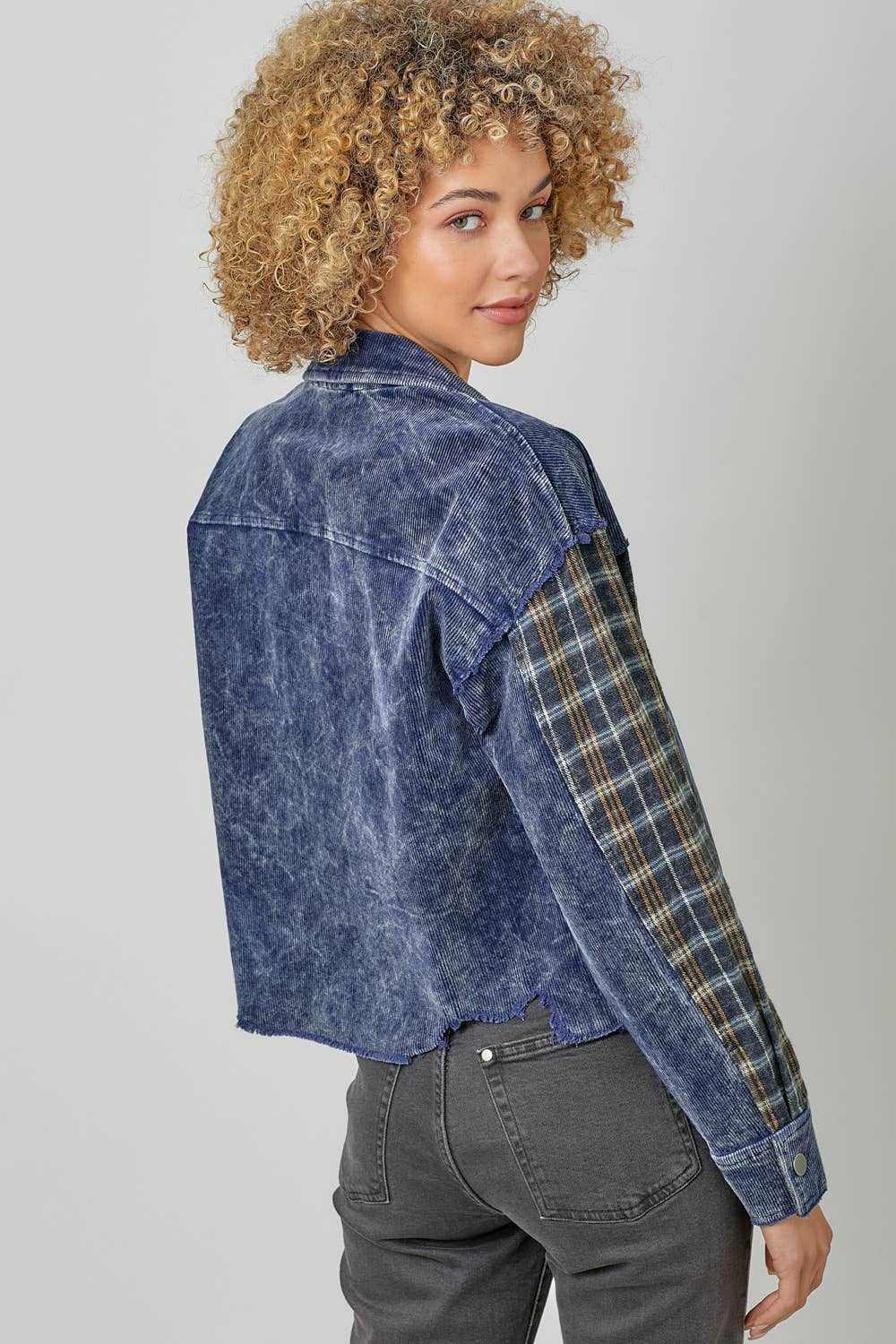 Mystree - Venta al por mayor Chaqueta - Mujer - Chaqueta de pana a cuadros 60304 2