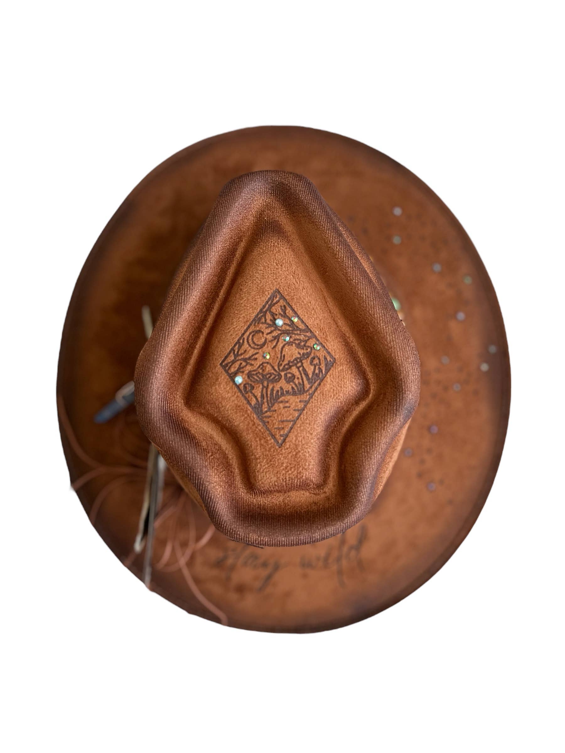 Wild Indigo - Wholesale Cowboy Hat – Women’s - Mushroom Stay Wild Moon & Star Rancher Hat Western1