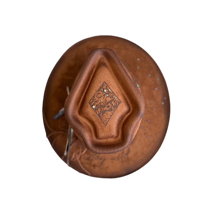 Wild Indigo - Wholesale Cowboy Hat – Women’s - Mushroom Stay Wild Moon & Star Rancher Hat Western1