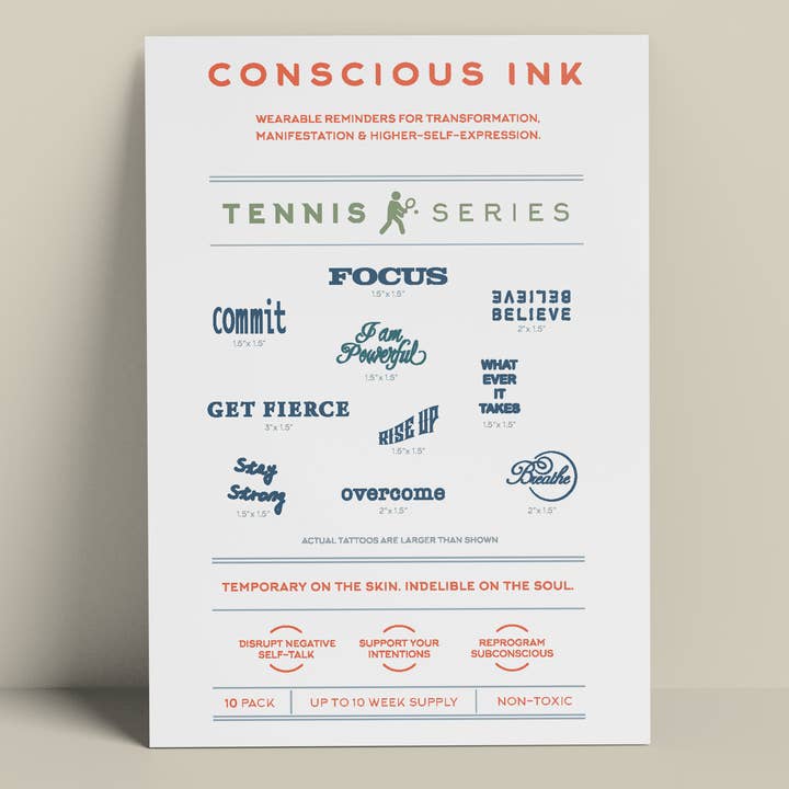 Tennis Athletic Performance confezione da 10 per la vendita all'ingrosso da parte di Conscious Ink
