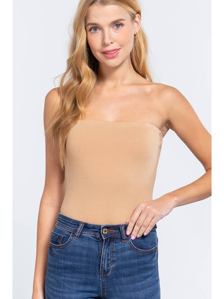 Active Basic | Active USA - Wholesale Bodysuit - Women's - Tube Cotton Spandex Jersey Bodysuit2