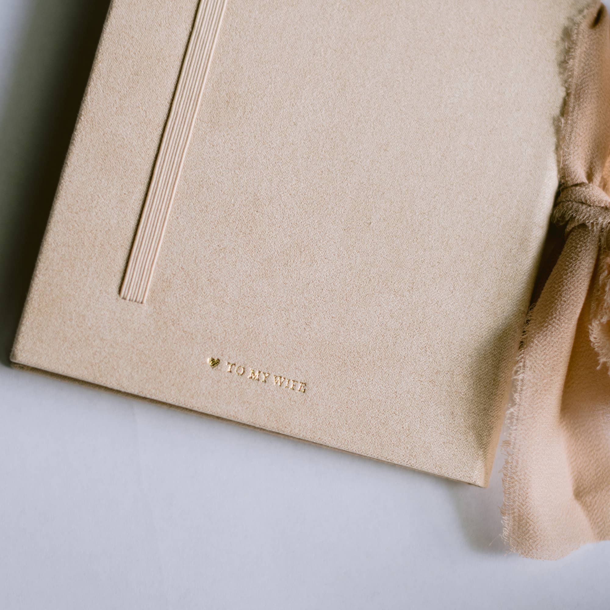 Everbae - Wholesale Journal/Diary - Velvet Hardcover Wedding Vow Books with Silk Ribbon6