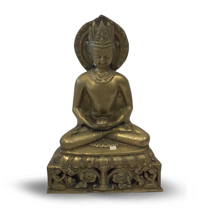 Sittande Budha 36 Cm med Krona för wholesale av Green Tree