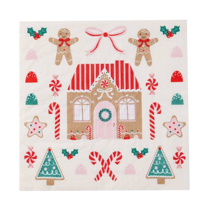 SWEET GINGERBREAD LARGE NAPKINS for wholesale by Bonjour Fête