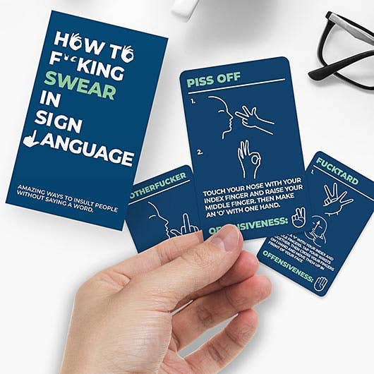 Gift Republic - Wholesale Card Game - How To Swear In Sign Language Card Pack2