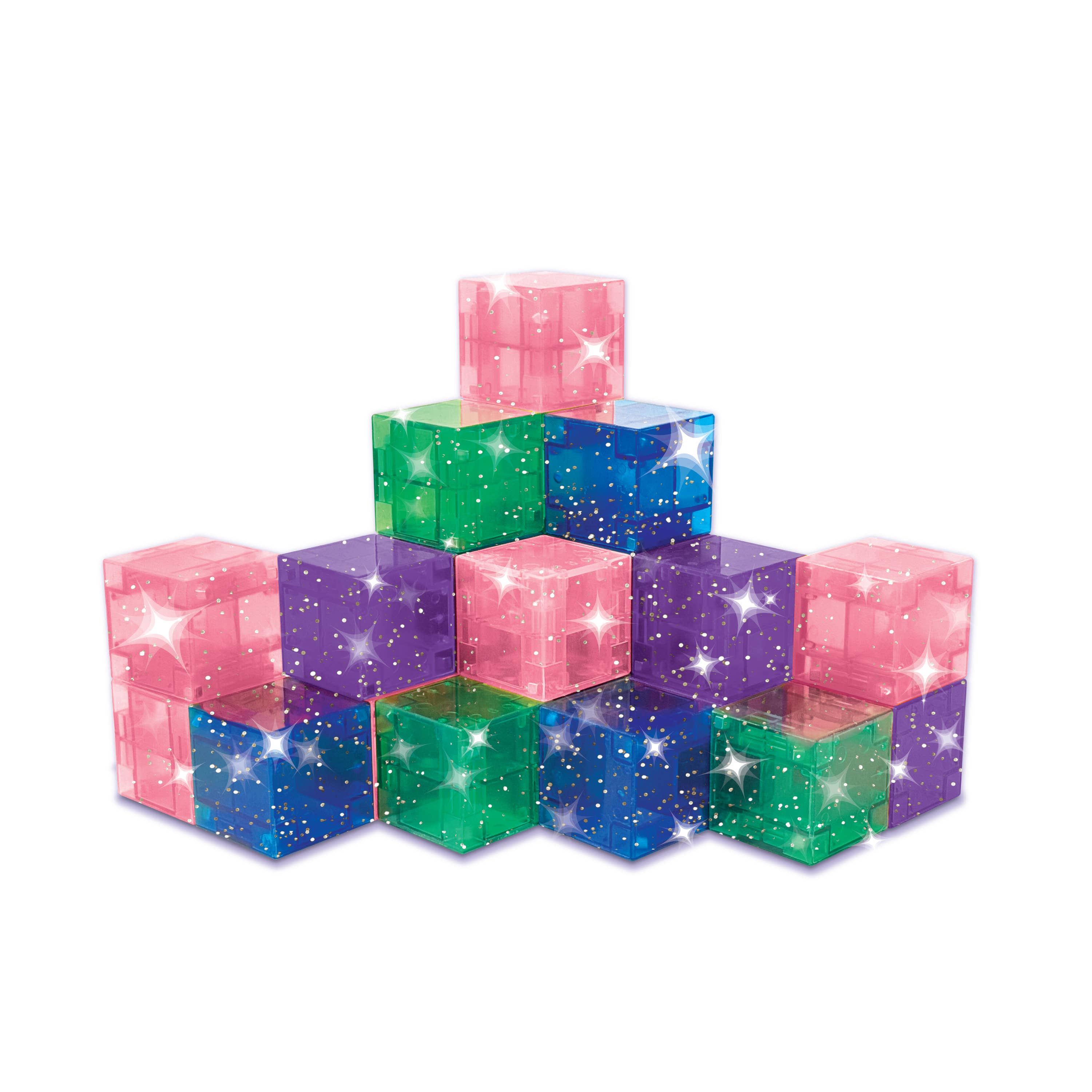 CreateOn - Wholesale Building Set - Kids - Crayola Glitter PIP Magnetic Cubes 24pc1