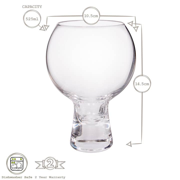 Rinkit Pty Ltd - Wholesale Cocktail/liquor glass - 525ml Short Stem Gin Glass - By Rink Drink5