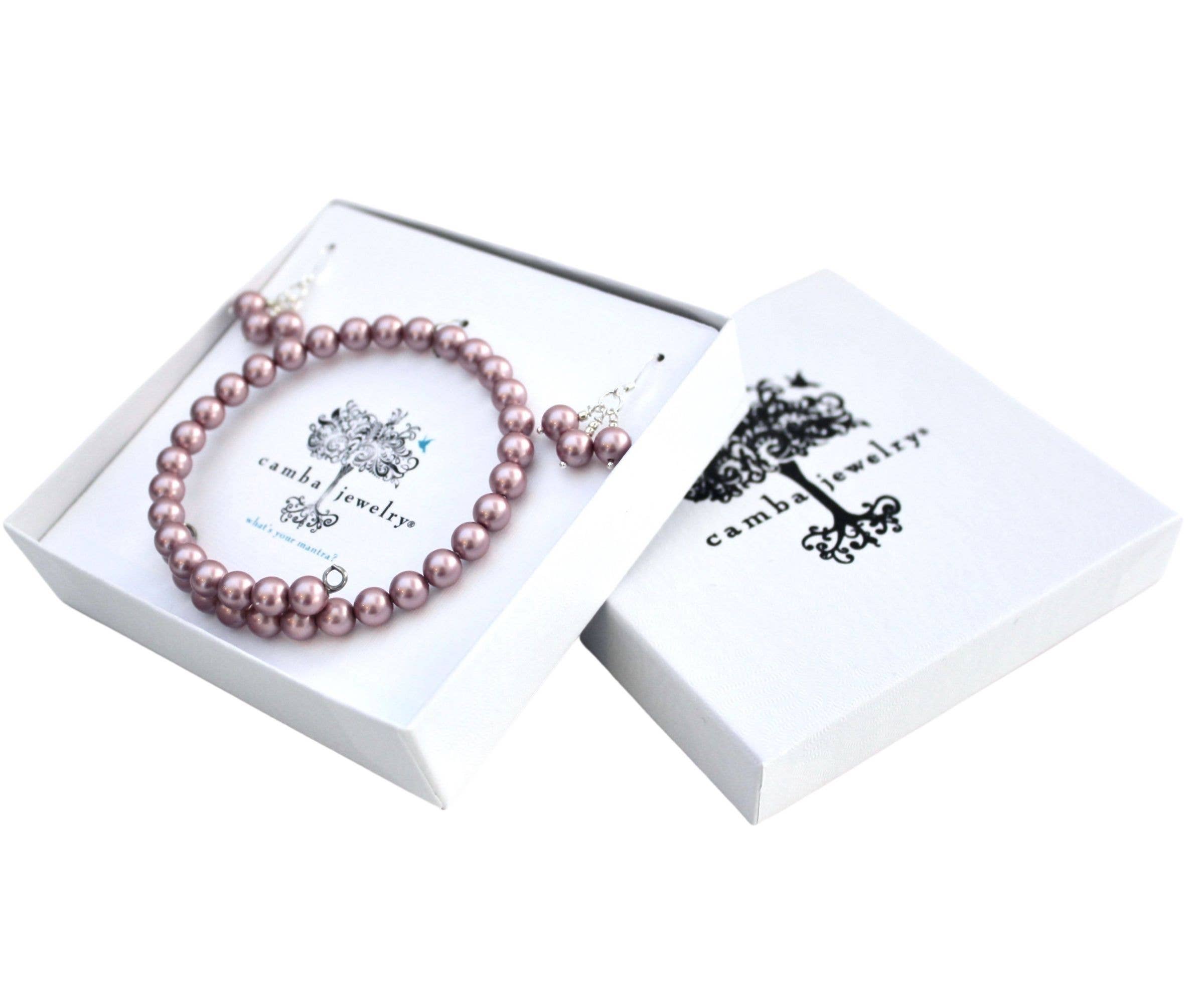 Camba Jewelry - Wholesale Jewelry Set - Swarovski Pearl Bracelet/Earrings Set1