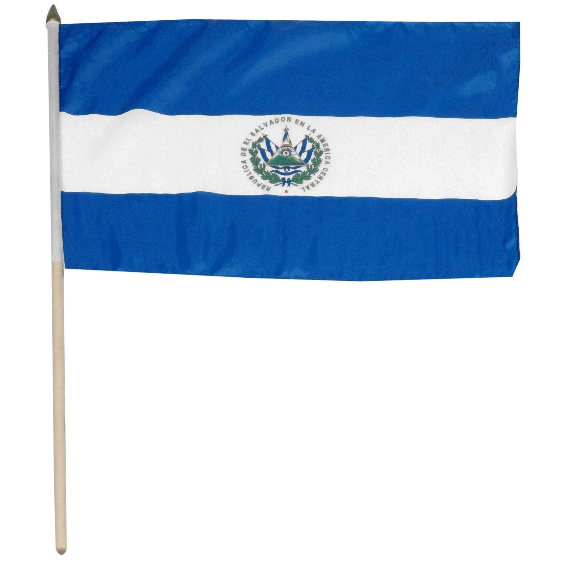 1-800 Flags - Wholesale Flag - El Salvador 12in x 18in Mounted Flag0