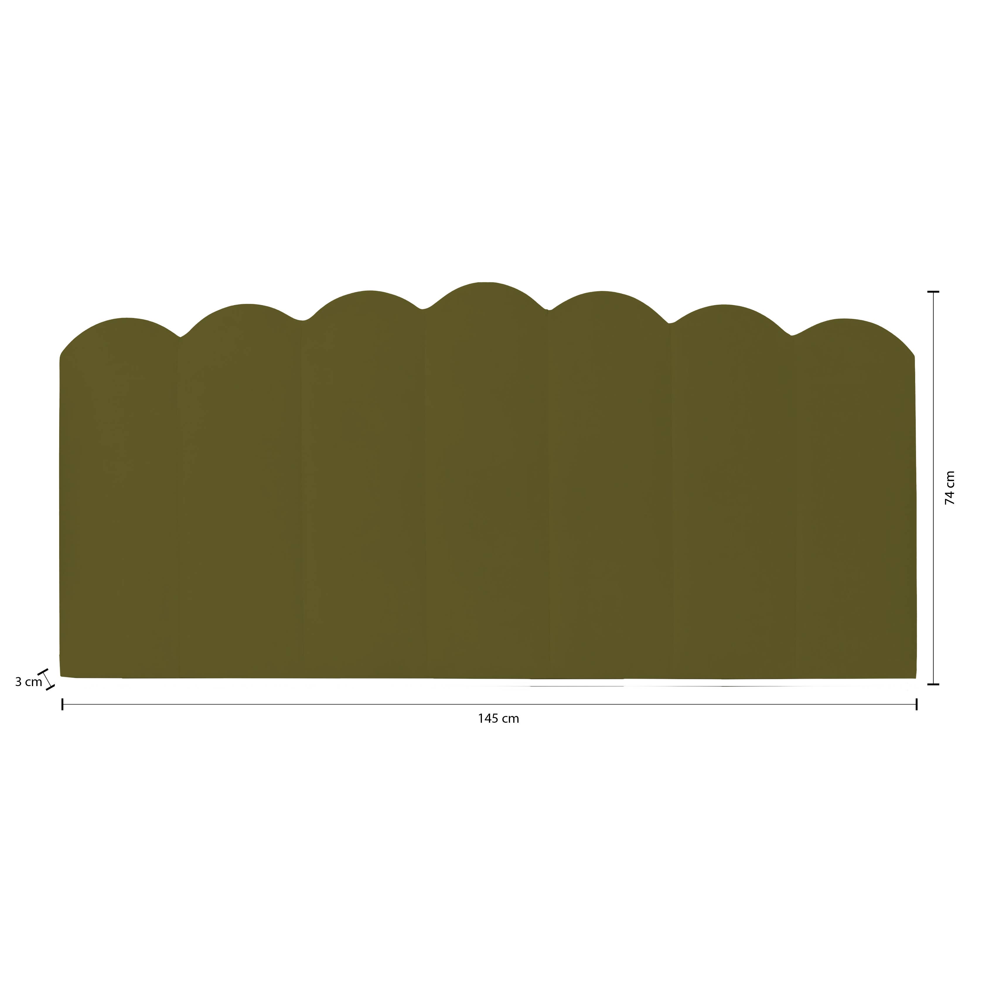 Really Nice Things - Wholesale Headboard - Sage green velvet upholstered headboard 145x74cm4