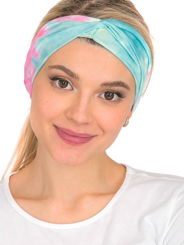 Tye Die Turban Knot Headbands for wholesale by Cap Zone