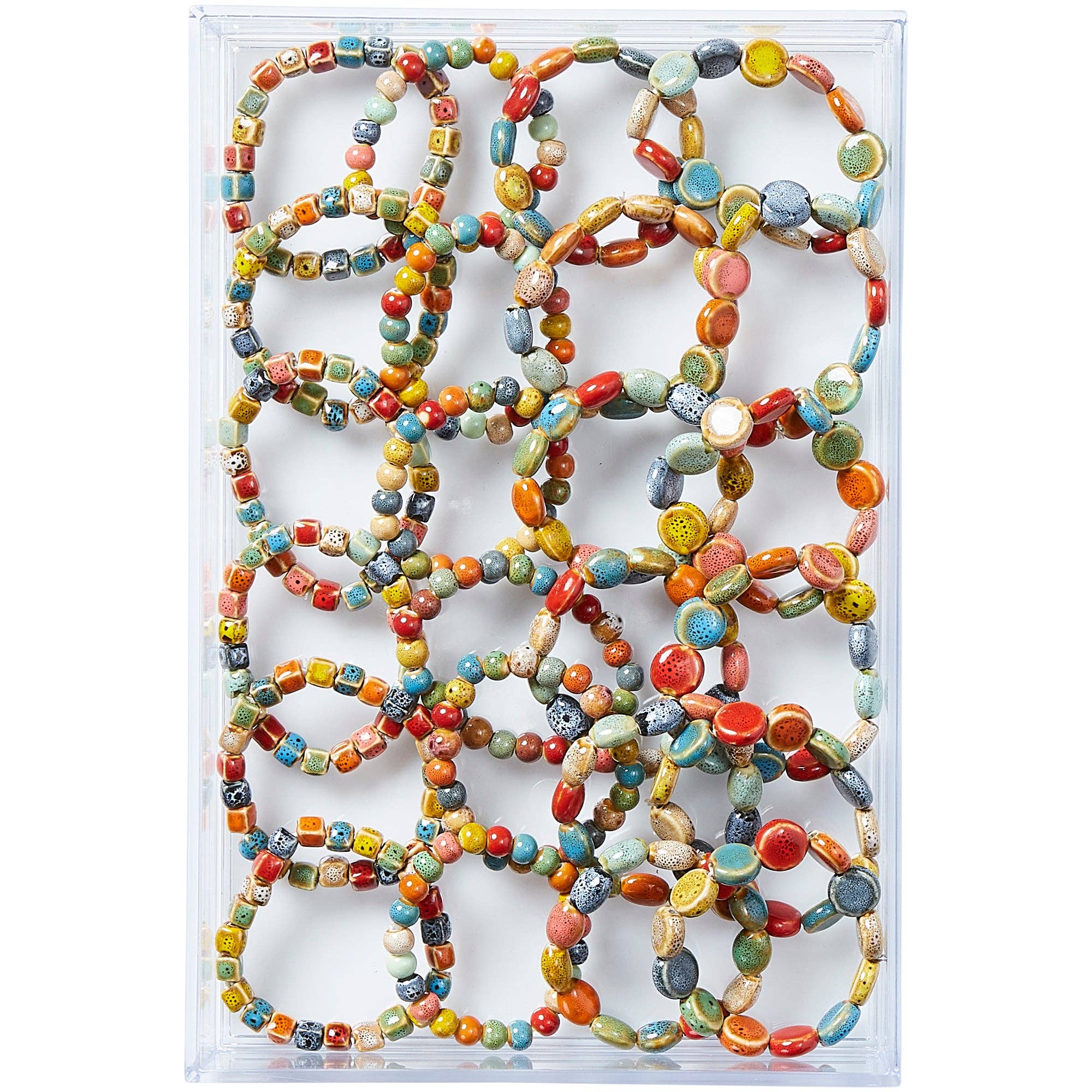 Hadley Wren – Pulseira de missangas por atacado – Mini pulseiras de argila em vários formatos - Pacote sortido com 24 unidades2