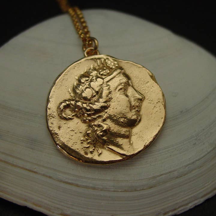 Vis a Vis Jewelry - Venta al por mayor Collares con colgantes/abalorios - Collar Dioniso — Colgante Baco — Dios del Vino