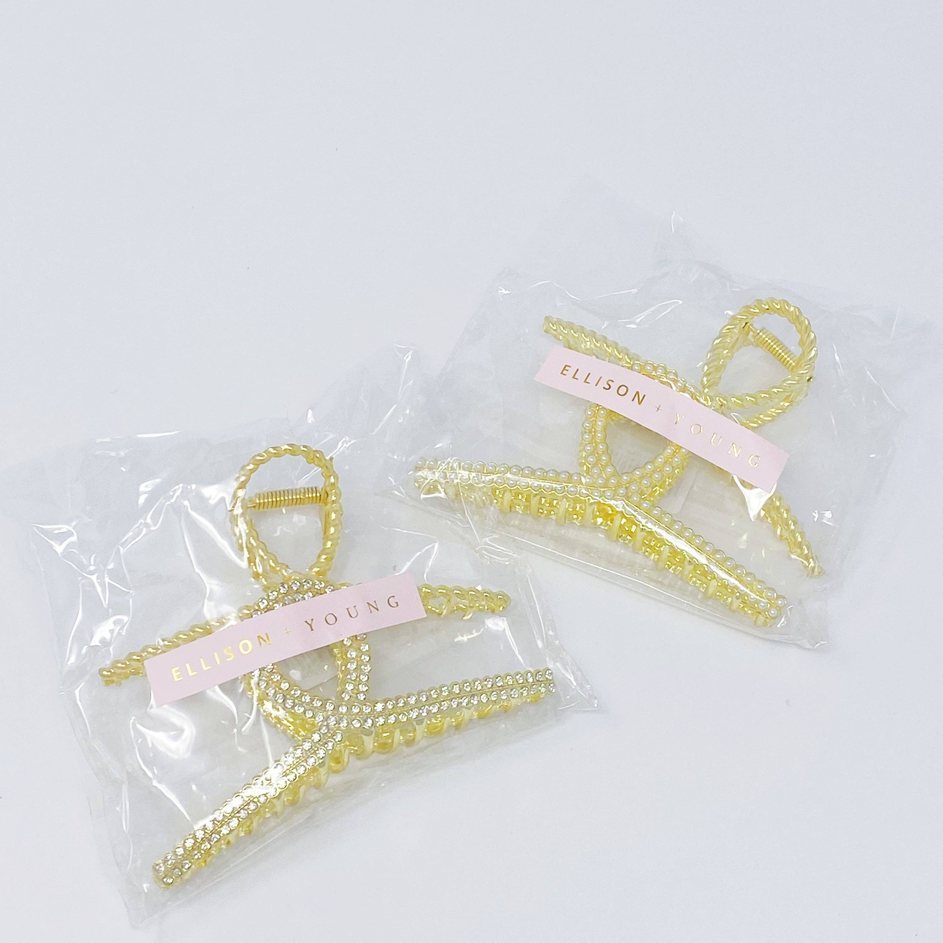 Ellison+Young - Wholesale Hair Clip - Women's - Golden Gem Hair Claw Set3