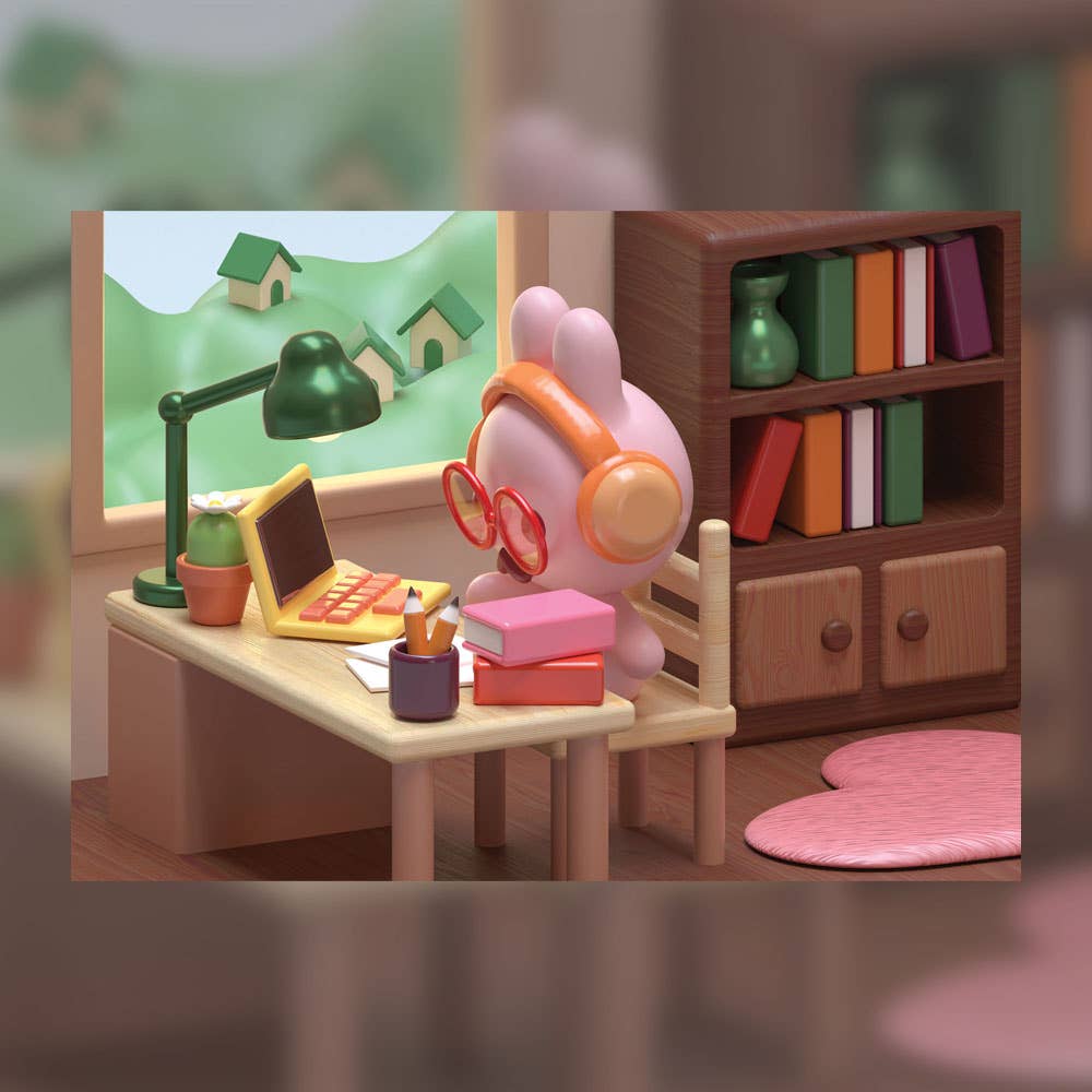 Canofdanchan Shop - Wholesale Art Print - Lo-fi Study Bunny Print3