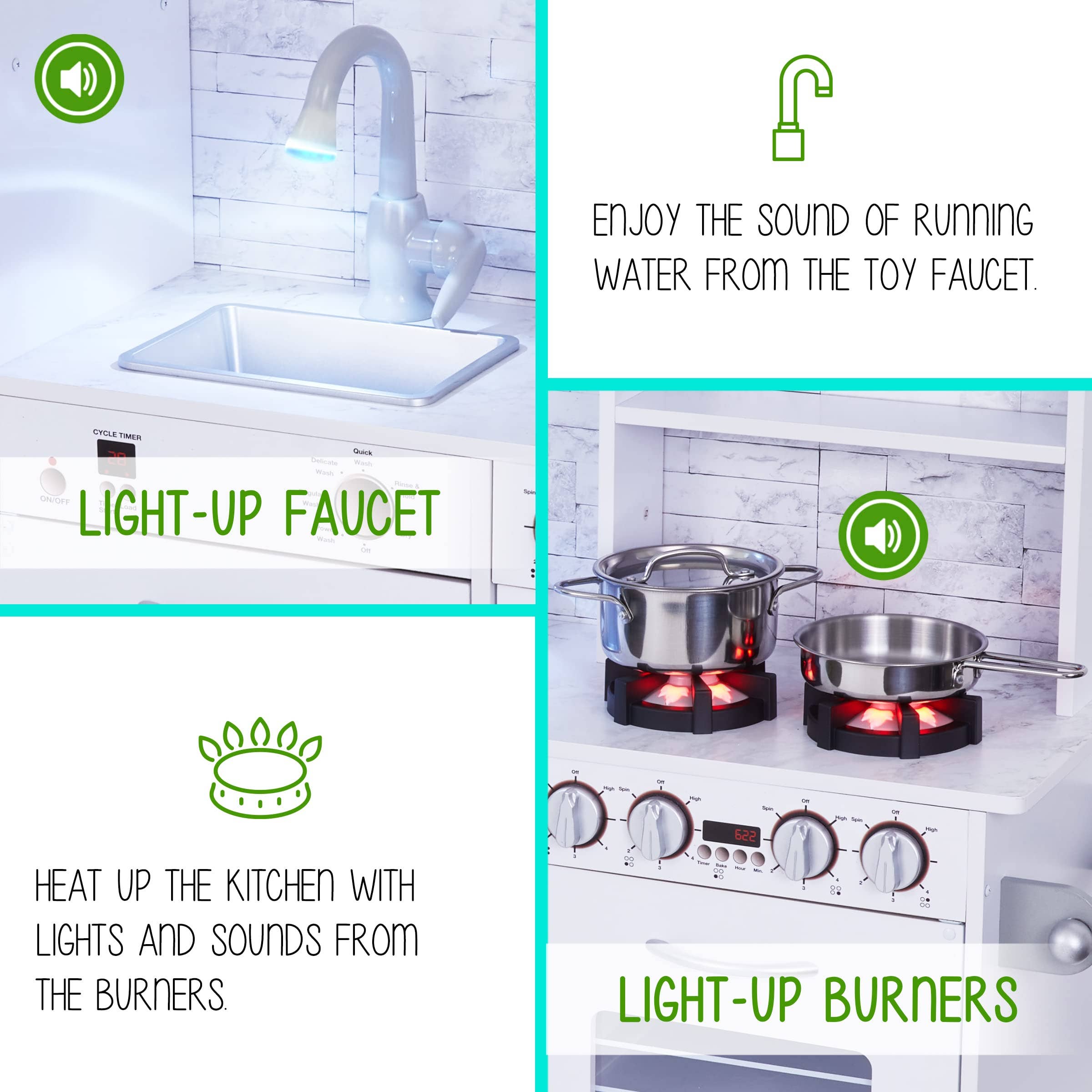 Jumbl - Wholesale Toy Set - Kids - Kids Kitchen Set, Wooden Kitchen Playset with Accesories11