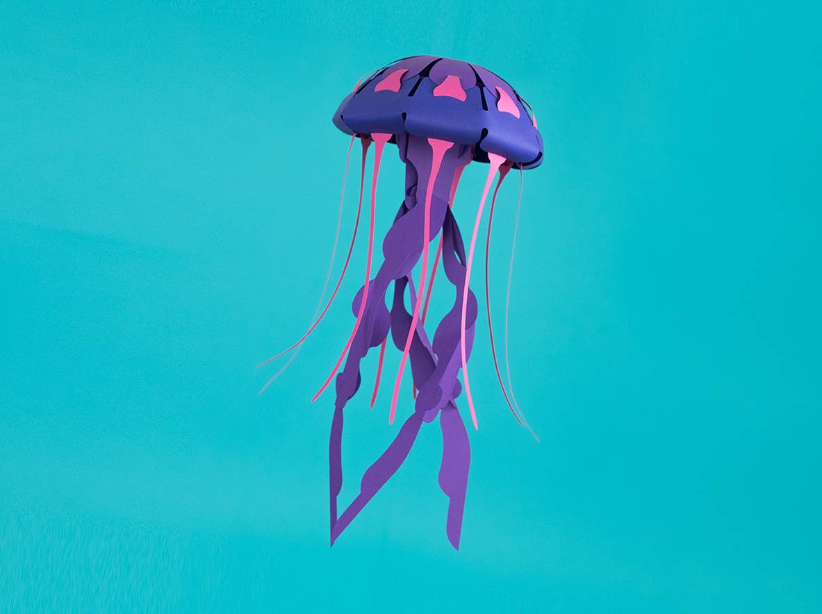 Today is Art Day - Wholesale DIY Craft Kit - Jellyfish - 3D Paper Figure by Plego10