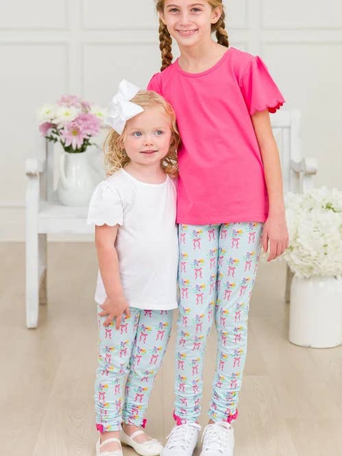 Blue Girls Bows and Bouquets Ruched Bow Leggings
for wholesale on Faire2