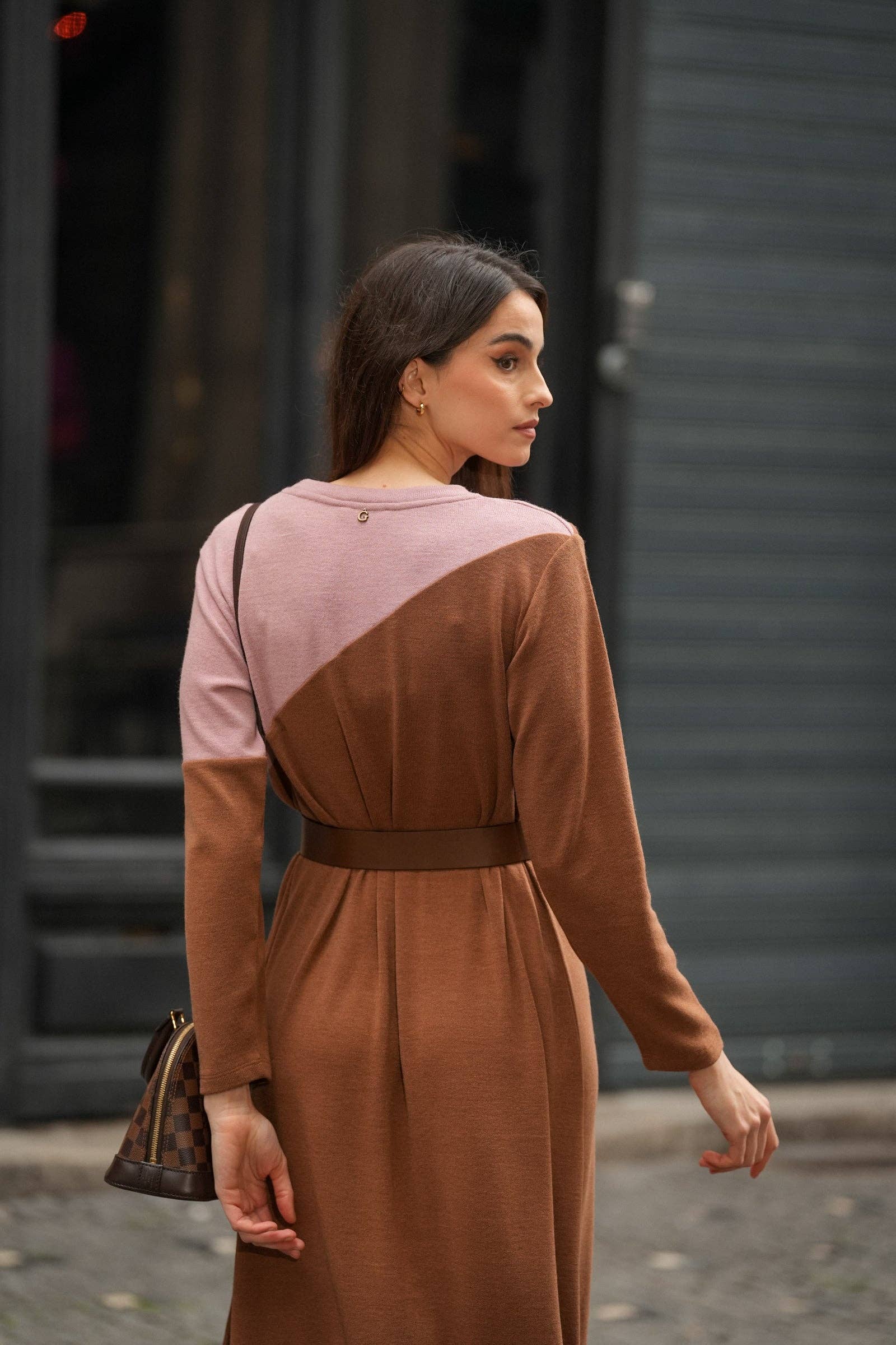 GUIMANOS – Engroshandel Kjole - Dame – Bikolor Strikkjole2