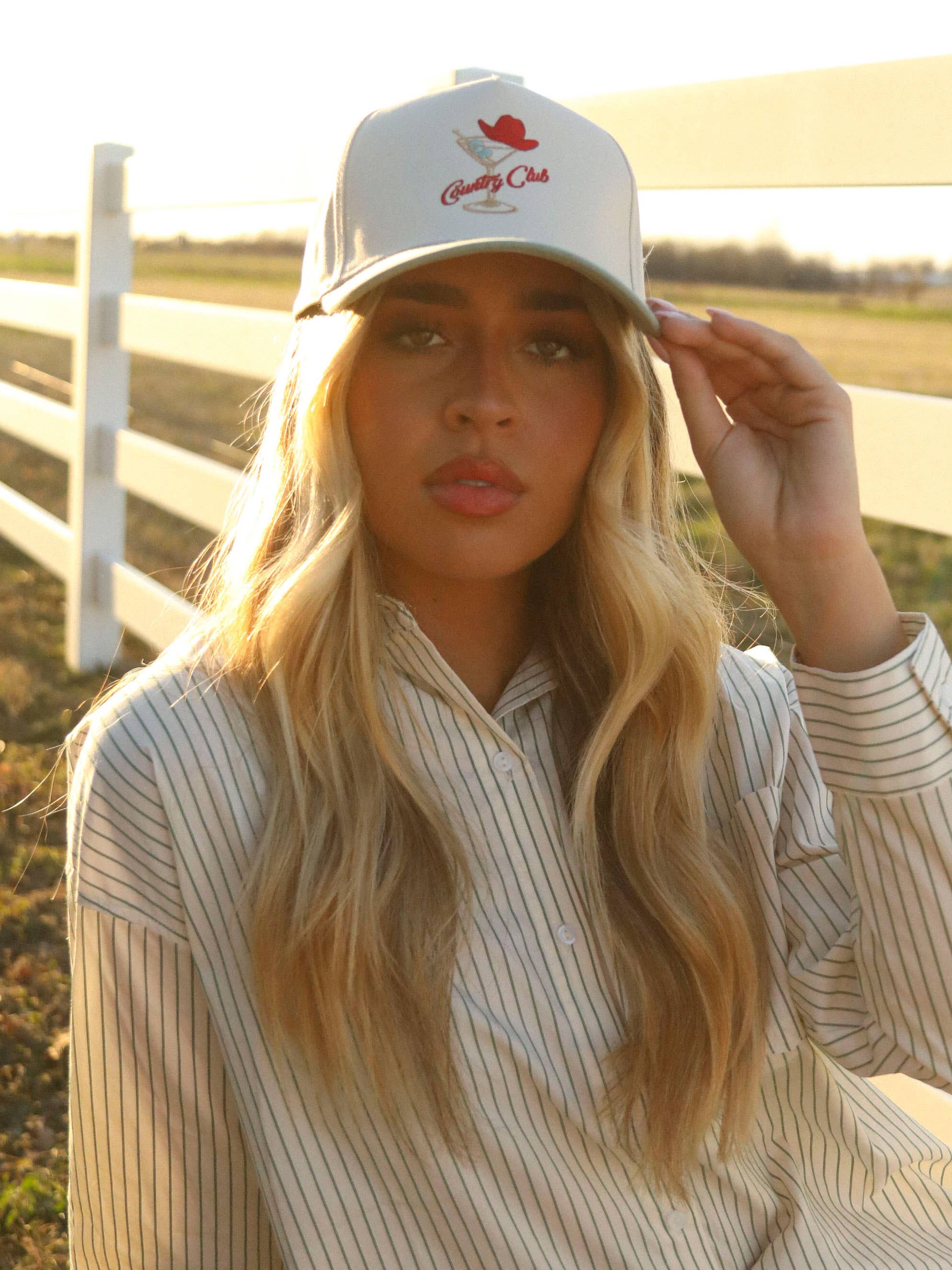 CHARLIE SOUTHERN – wholesale Trucker hat – Women’s – COUNTRY CLUB MARTINI TRUCKER HAT1